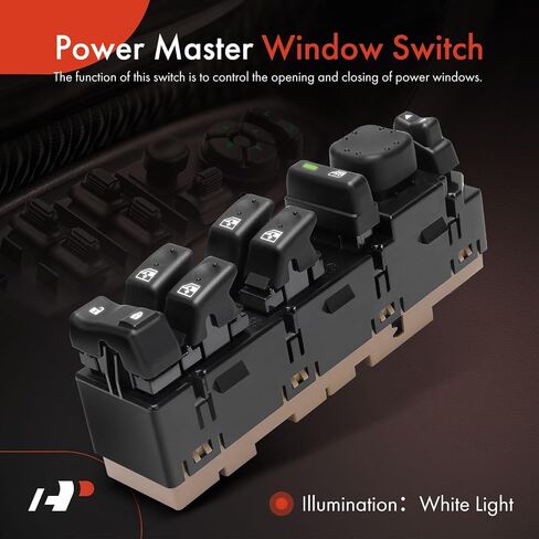 A-Premium - Driver Side Master Power Window Switch - Compatible with Chevy GMC Cadillac Models - 2003-2007 - Escalade, Avalanche, Silverado, Suburban, Tahoe, Sierra, Yukon - Replace 15883323, DWS-220 in Saudi Arabia