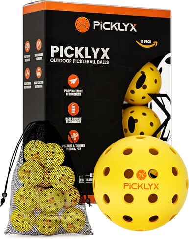 40-Holes Outdoor Pickleball Balls Set of 4-12 Radiance Edition for All Skill Levels, Unmatched Durability and Real Bounce for The Ultimate Pickleball Adventure in Saudi Arabia