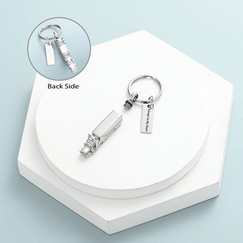 Imrsanl Truck Urn Keychain for Ashes for Men Cremation Jewelry Urn Necklace Pendant Key Ring for Human for Ashes in Saudi Arabia