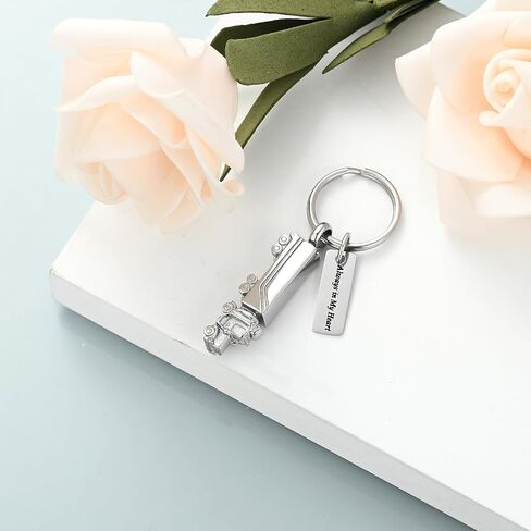 Imrsanl Truck Urn Keychain for Ashes for Men Cremation Jewelry Urn Necklace Pendant Key Ring for Human for Ashes in Saudi Arabia