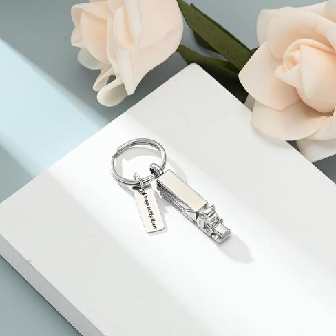 Imrsanl Truck Urn Keychain for Ashes for Men Cremation Jewelry Urn Necklace Pendant Key Ring for Human for Ashes in Saudi Arabia