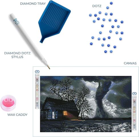 DIAMOND DOTZ ® - الإعصار، المثقاب الكامل، Dotz المربع، مجموعات طلاء الماس المربع، لوحة الماس المثقاب المربع، مثقاب مربع اللوحة الماسية، فن الماس المربع، 12.6 بوصة × 20.5 بوصة in Saudi Arabia