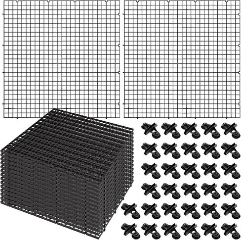 16 عبوة من مقسم خزان الأسماك، شبكة قفص بيض بلاستيكي مقاس 11.8 بوصة، عزل سفلي لخزان الأسماك مع 16 قطعة من المشابك الماصة لموزع ضوء التكاثر المختلط in Kuwait