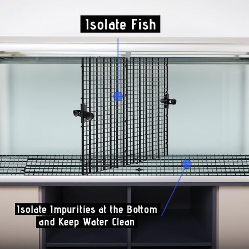 16 عبوة من مقسم خزان الأسماك، شبكة قفص بيض بلاستيكي مقاس 11.8 بوصة، عزل سفلي لخزان الأسماك مع 16 قطعة من المشابك الماصة لموزع ضوء التكاثر المختلط in Kuwait