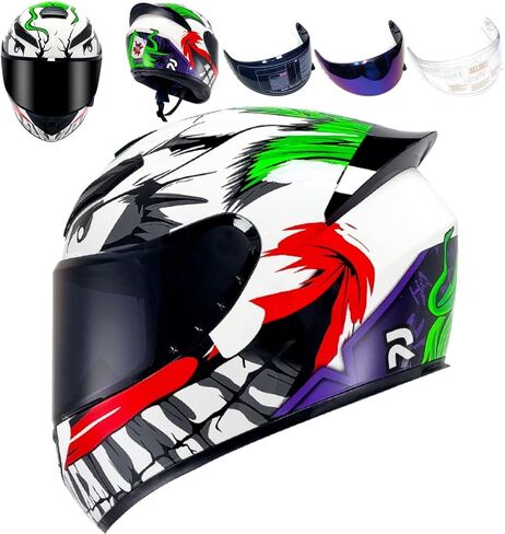 Full Face Motorcycle Helmet Racing Motocross Helmets with Pinlock Compatible Clear&Tinted Visors DOT Model Approved Street Bike Helmet in Saudi Arabia