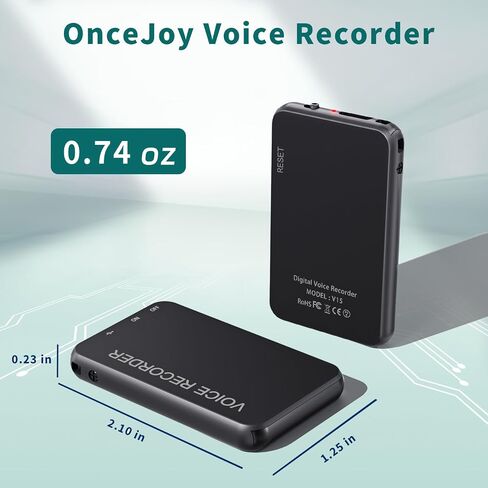 Voice Recorder, OnceJoy USB-C Digital Voice Recorder with Metal Housing for Lectures, Meetings, Interviews in Saudi Arabia