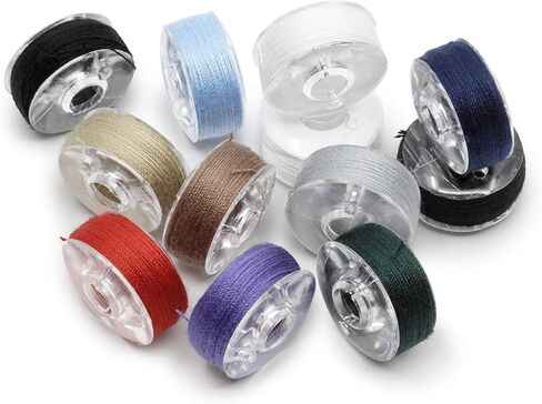 Dritz 950 Bobbins، فئة 66، بلاستيك مملوء مسبقًا، ألوان أساسية (12 قطعة)، أبيض in Saudi Arabia
