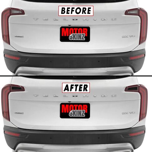 SlickMod PreCut Vinyl Smoke Tint for 2020-2022 Kia Telluride Tail Light (1. Full Taillight Combo, 20% Dark Smoke) in Saudi Arabia