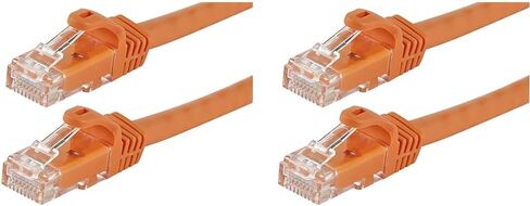 كابل مونوبرايس Cat5e إيثرنت باتش - 10 قدم - برتقالي | Snagless RJ45، مجدولة، 350 ميجا هرتز، UTP، سلك نحاسي نقي، 24AWG - سلسلة Flexboot in Kuwait