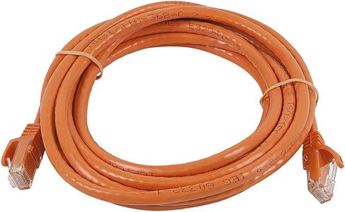 كابل مونوبرايس Cat5e إيثرنت باتش - 10 قدم - برتقالي | Snagless RJ45، مجدولة، 350 ميجا هرتز، UTP، سلك نحاسي نقي، 24AWG - سلسلة Flexboot in Kuwait