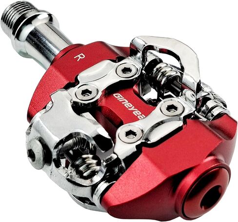 دواسات الدراجة الجبلية بدون مشبك متوافقة مع دواسات محمل ختم الألومنيوم المصبوبة من Shimano SPD CNC Cr-Mo مع مرابط - سهلة التركيب والخروج in Kuwait