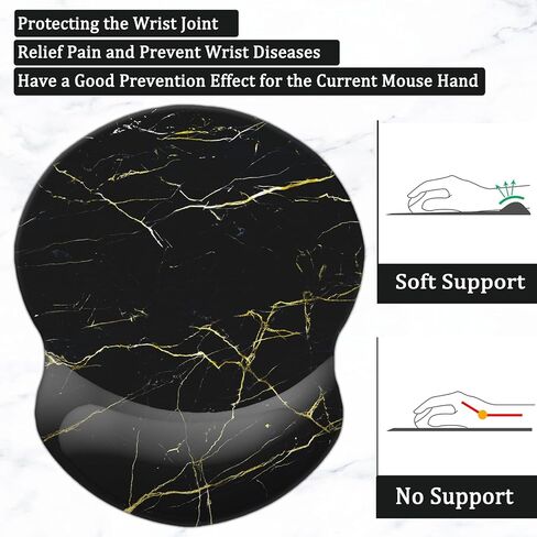 Mouse Pad with Support, Pain Relief Ergonomic Mouse Pad, Comfortable Computer Mouse Pad Wrist Rest with Non-Slip PU Base for Home Office Working Studying Gaming (Aesthetic Moon) in Saudi Arabia