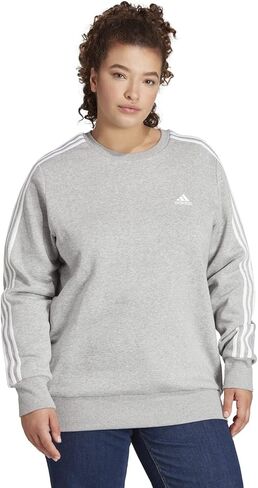 adidas Women's Essentials 3-Stripes Fleece Sweatshirt (Plus Size) in Saudi Arabia