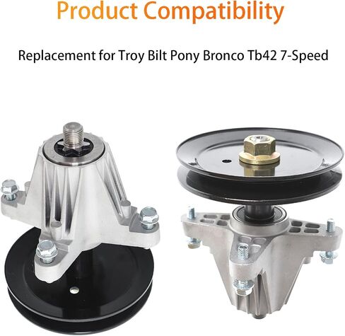 WFLNHB 2 Spindle Assembly W/Pulley Bolt Replacement for Troy Bilt Pony Bronco Tb42 7-Speed in Saudi Arabia