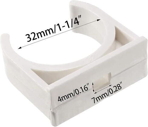 40 Pcs U-Shaped PVC Water Pipe Clamps Clips, U-Shaped Buckles Fit for 1/2" (20mm) Water Pipes,Water Supply and TV Trays Tubing Hose Hanger Support Pex Tubing （White 20mm） in Saudi Arabia