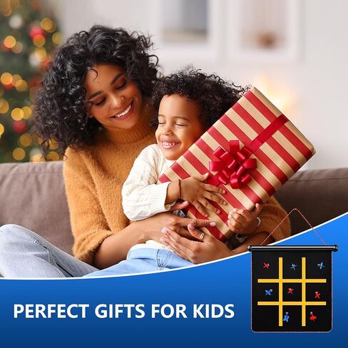 لوح رمي السهام المغناطيسي 2 في 1 ولعبة تيك تاك تو المغناطيسية للاستخدام الداخلي والخارجي، لوح رمي السهام الآمن على الوجهين مع 12 سهمًا للأطفال، هدايا للأولاد والبالغين ديكور غرفة الألعاب in Kuwait