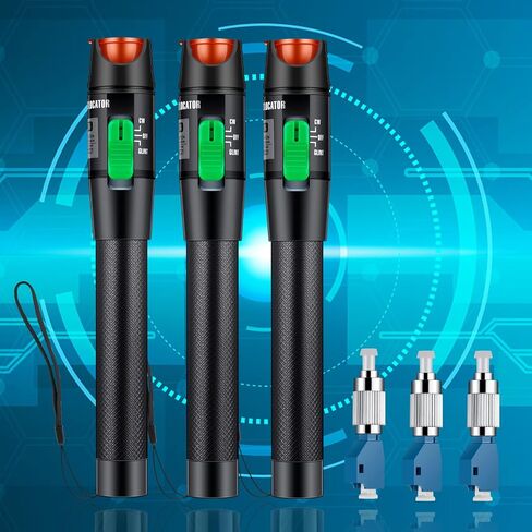 3 قطعة 30MW 30KM جهاز تحديد الأعطال البصرية VFL جهاز اختبار كابل الألياف البصرية مع 1 قطعة وضع فردي 9/125um FC ذكر إلى LC شاحن أنثي in Saudi Arabia