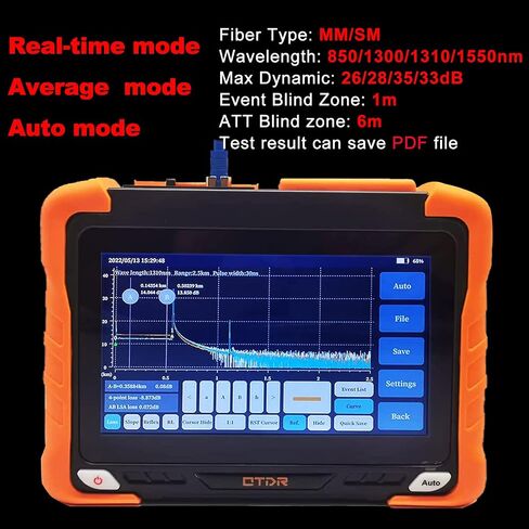 7 inches Touch Screen SM Optic Fiber OTDR Optical Time Domain Reflectometer 1310/1550nm 32/30dBm Tester Built-in VFL OPM LS (YC-6200-S0) in Saudi Arabia