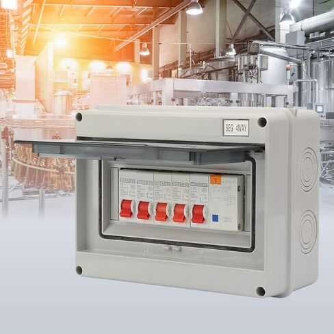 مجموعة صناديق قواطع الدائرة، وحدة استهلاك قافلة المرآب ذات 4 اتجاهات، 1 جهاز تيار متبقي، 4 قواطع دوائر مصغرة للكراجات والقوافل وورش العمل والمباني الملحقة in Kuwait