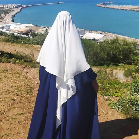 OBEEII Hijab for Women Muslim Islamic Chffion Khimar Hijab Long Scarf Full Cover Scarf Wrap Scarves Prayer Clothes in Saudi Arabia