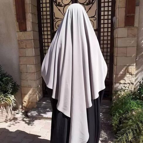 OBEEII Hijab for Women Muslim Islamic Chffion Khimar Hijab Long Scarf Full Cover Scarf Wrap Scarves Prayer Clothes in Saudi Arabia
