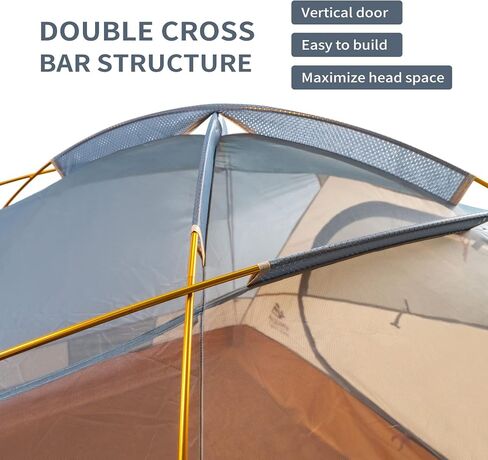 Unigear Space Dome 2 Person Tent- Spacious 2 Door/Vestibules Waterproof Tents for Camping Backpacking Hiking Fishing Travel - Ventilated in Saudi Arabia