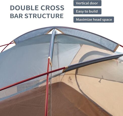 Unigear Space Dome 2 Person Tent- Spacious 2 Door/Vestibules Waterproof Tents for Camping Backpacking Hiking Fishing Travel - Ventilated in Kuwait