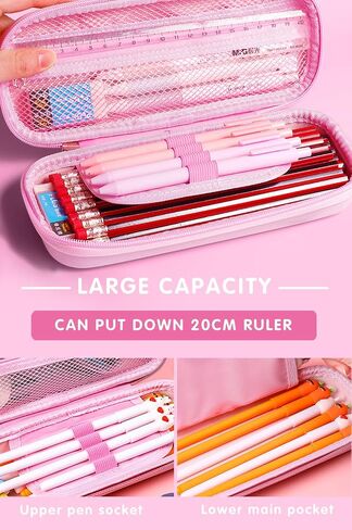 Cute Pencil Case for Girls 3D Cartoon Storage Pouch Pen Holder for School Kids Children's Student Stationery Box Red in Saudi Arabia