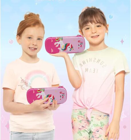 Cute Pencil Case for Girls 3D Cartoon Storage Pouch Pen Holder for School Kids Children's Student Stationery Box Red in Saudi Arabia