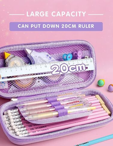 Cute Pencil Case for Girls 3D Cartoon Storage Pouch Pen Holder for School Kids Children's Student Stationery Box Red in Saudi Arabia
