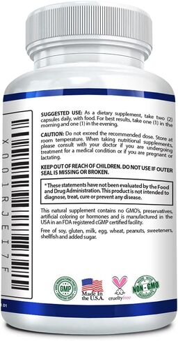 تم التحقق من الأبحاث في علاج القولون العصبي: تخفيف سريع وآمن وفعال من متلازمة القولون العصبي - مع البيوبيرين والإنزيمات الهاضمة الطبيعية للمساعدة على الهضم وتقليل إزعاج البطن، 180 كبسولة in Kuwait