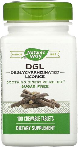 Nature's Way, DGL (بدون فركتوز)، 100 قرص قابل للمضغ in Saudi Arabia