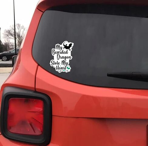 My Bearded Dragon Stole My Heart Vinyl Waterproof Sticker Decal Car Laptop Wall Window Bumper Sticker 6" in Saudi Arabia