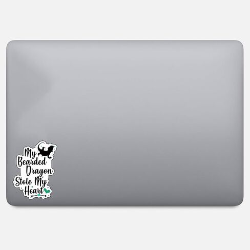 My Bearded Dragon Stole My Heart Vinyl Waterproof Sticker Decal Car Laptop Wall Window Bumper Sticker 6" in Saudi Arabia