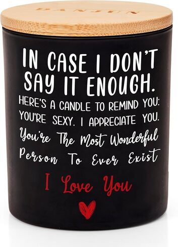 Vanilla & Lavender Scented Soy Candle - 10oz - Wooden Base & Gift Box Included - Ideal Gift for Anniversary - Birthday Gifts for Her or Him in Saudi Arabia