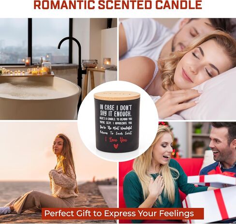 Vanilla & Lavender Scented Soy Candle - 10oz - Wooden Base & Gift Box Included - Ideal Gift for Anniversary - Birthday Gifts for Her or Him in Saudi Arabia