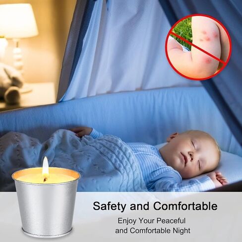 Facio Candles Outdoor Indoor 8 Pack Scented Candles Set Bulk Made with Soy Wax Bucket and Essential Oils for Garden Patio Yard Home Balcony, 8 Pack Citronella Candles in Saudi Arabia