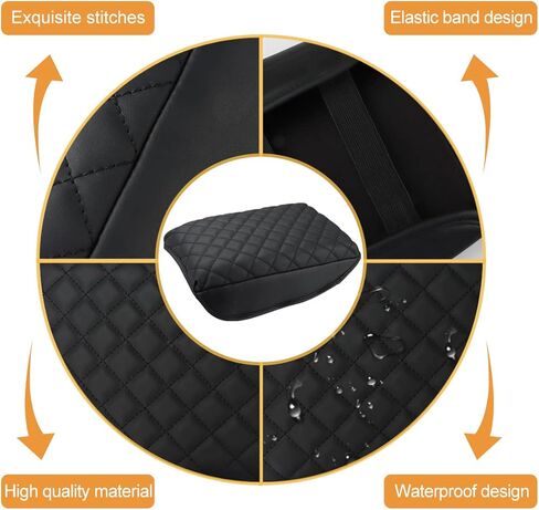 INTGET Car Console Cover for 2020 2021 2022 Honda CRV Accessories 2017 2018 2019 Leather Armrest Cover Arm Rest Box Lid Seat Protector for 2021 Honda CR-V Center Console Cover (Black Cushion) in Kuwait