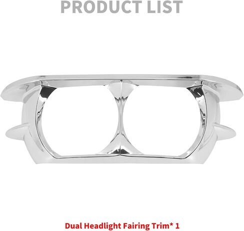 HDBUBALUS Motorcycle Headlamp Headlight Trim Cover Bezel Fit for Harley Road Glide 2015-2023 Chrome in Saudi Arabia