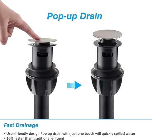 شاكو 4 بوصة صنبور الحمام المركزي، نحى صنبور الحمام الغرور النيكل مع الجمعية استنزاف وخرطوم العرض، خلاط 2 مقبض الحنفية سطح الخيالة مرحاض RV العربة الحمام بالوعة صنبور in Kuwait