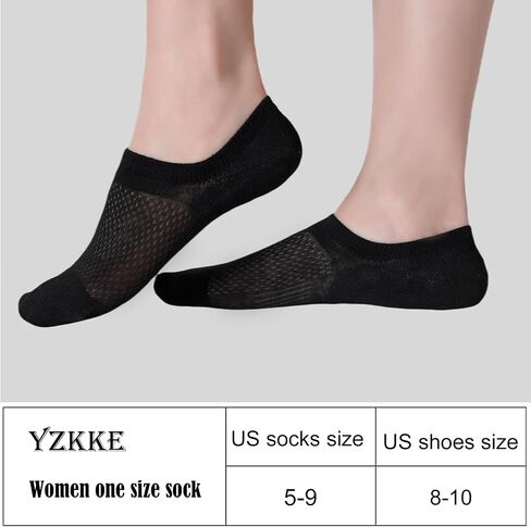 جوارب YZKKE No Show للسيدات من القطن غير قابلة للانزلاق للكاحل - جوارب مبطنة مسطحة غير مرئية للارتداء غير الرسمي والرسمي - ناعمة وقابلة للتمدد 8 أزواج in Kuwait