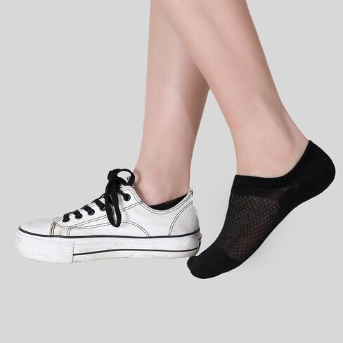 جوارب YZKKE No Show للسيدات من القطن غير قابلة للانزلاق للكاحل - جوارب مبطنة مسطحة غير مرئية للارتداء غير الرسمي والرسمي - ناعمة وقابلة للتمدد 8 أزواج in Kuwait