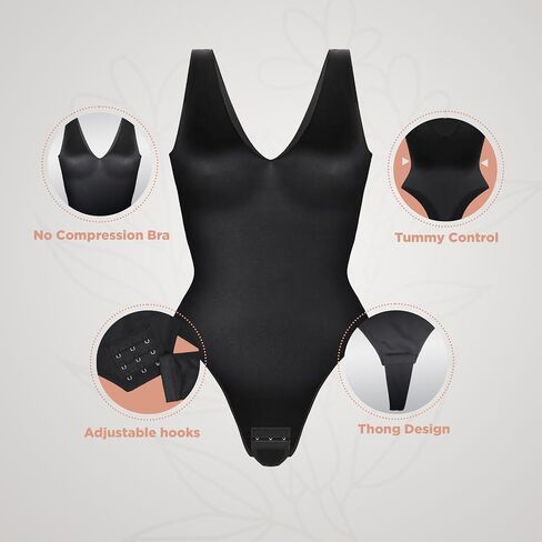 Armhole Sleeve Body Shaper Bodysuit, Shapewear Tummy Control for Women, Soft Comfortable Support Bra-Like in Saudi Arabia