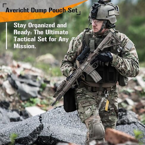 حقيبة تفريغ مولي 3 في 1 للحزام مع حقيبة ماج تكتيكية، وحقيبة خصر للمجلات، كبيرة باللون الأسود in Kuwait