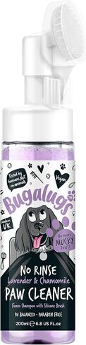 Dog Paw Cleaner No Rinse Foam Cat & Dog shampoo with Silicone Brush Head, waterless grooming products. Travel friendly paw cleaner for dogs defeat muddy paws on The go (Baby Fresh) in Saudi Arabia