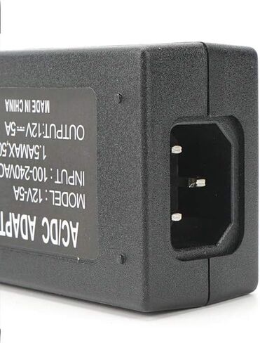 Power Supply 12V 5A,AC100-240V to DC12V 60W Converter Adapter Driver Transformer, 5.5mm x 2.1mm Jack for Led Strips,LCD Monitors,CCTV Camera in Saudi Arabia