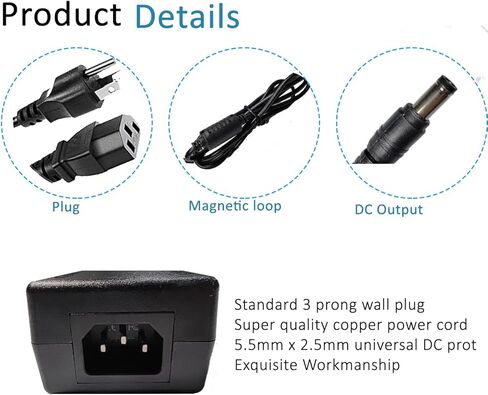 24V 5A 120W Power Supply 100V-240V AC to DC Adapter 24V 5amp Converter Transformer 5.5x2.5mm Plug for LED Strip Light CCTV Camera LCD Monitor Security System in Kuwait