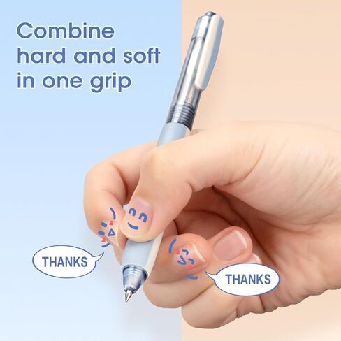 أقلام حبر هلامية قابلة للسحب من WRITECH: حبر أسود 8 قيراط 0.5 مم قلم نقر ذو طرف رفيع للغاية لكتابة يومية سلسة ورسم ملاحظة تدوين الرسم بدون نزيف أو تلطيخ أو تلطخ بألوان مزدوجة بمقبض ثنائي in Kuwait