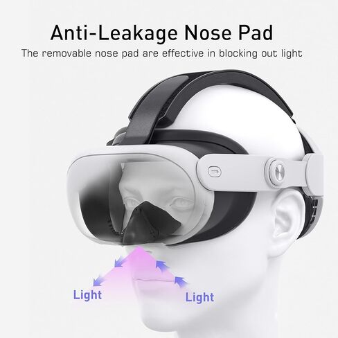 Kuject Desgin توسيع واجهة الوجه لـ Quest 3، وسادة غطاء للوجه تدور الهواء مع وسادة أنف تحجب الضوء وغطاء عدسة، وسادة إسفنجية من البولي يوريثان مقاومة للعرق، ملحقات الواقع الافتراضي لـ Quest 3 in Kuwait