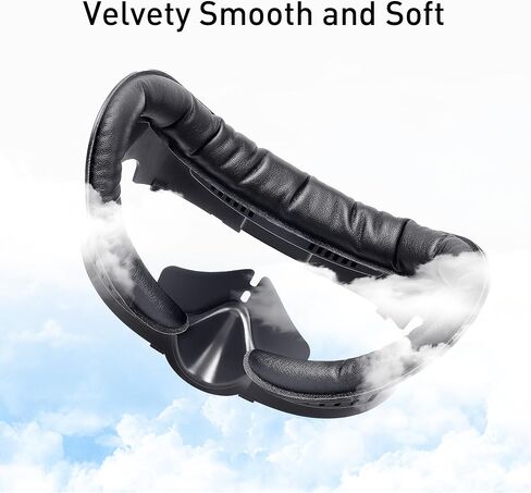 Kuject Desgin توسيع واجهة الوجه لـ Quest 3، وسادة غطاء للوجه تدور الهواء مع وسادة أنف تحجب الضوء وغطاء عدسة، وسادة إسفنجية من البولي يوريثان مقاومة للعرق، ملحقات الواقع الافتراضي لـ Quest 3 in Kuwait